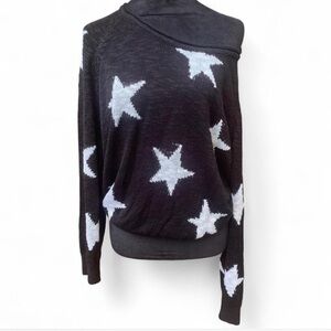 Black and White Star Patterned Sweater